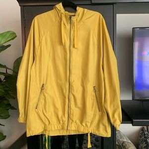 Zara Yellow Sporty Jacket with Zipper Pockets